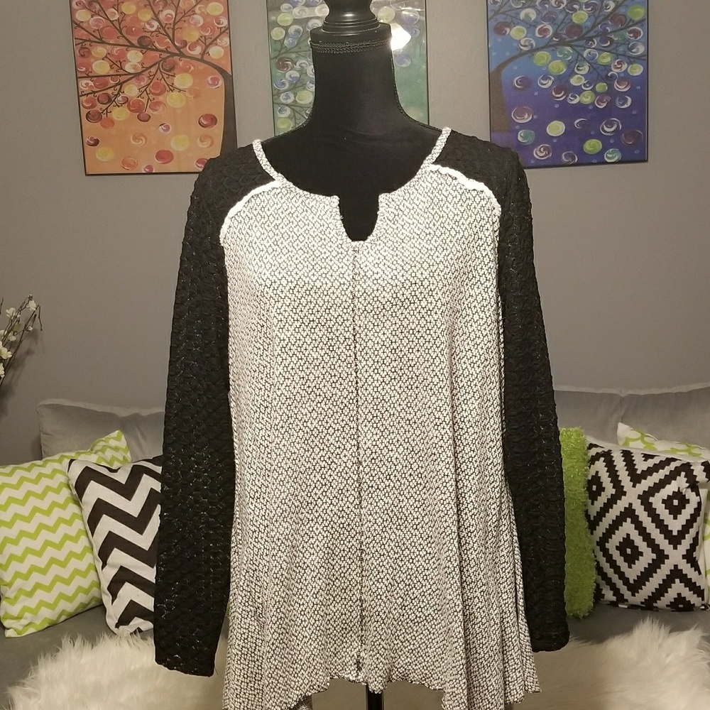 Style & Co. Lace Top Sweater